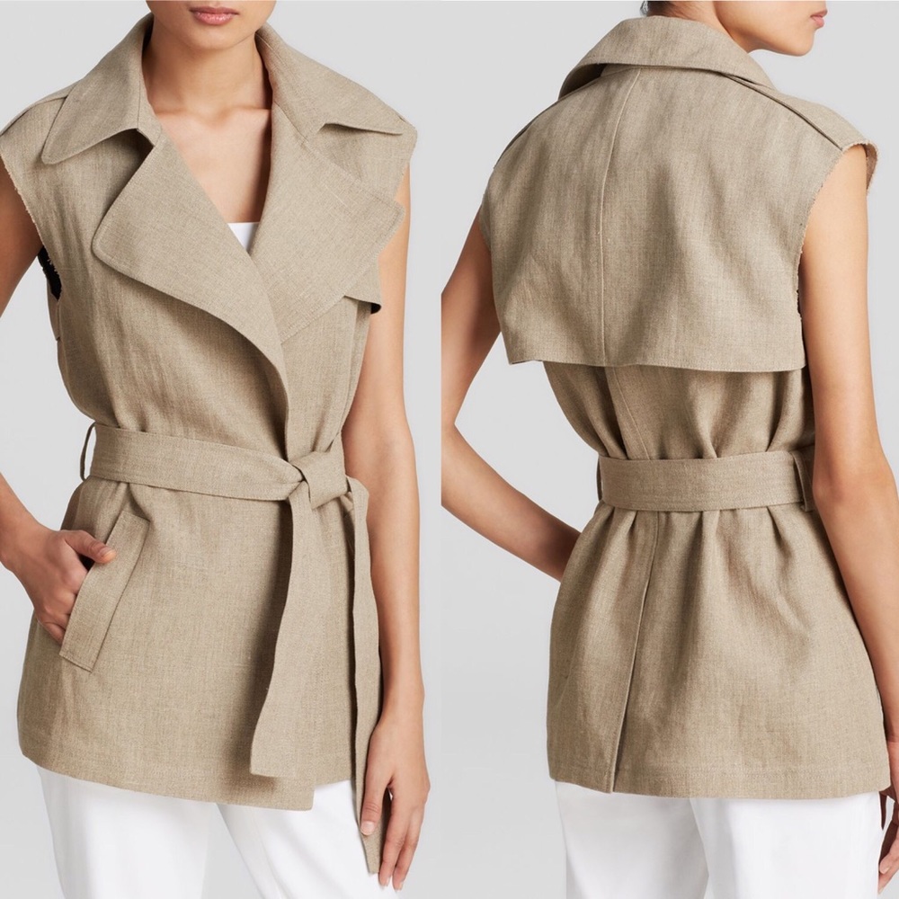 Theory | Katara Integ Linen Tie Waist Vest